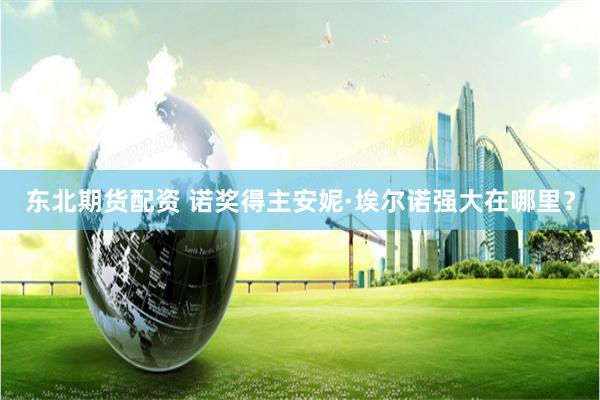 东北期货配资 诺奖得主安妮·埃尔诺强大在哪里？